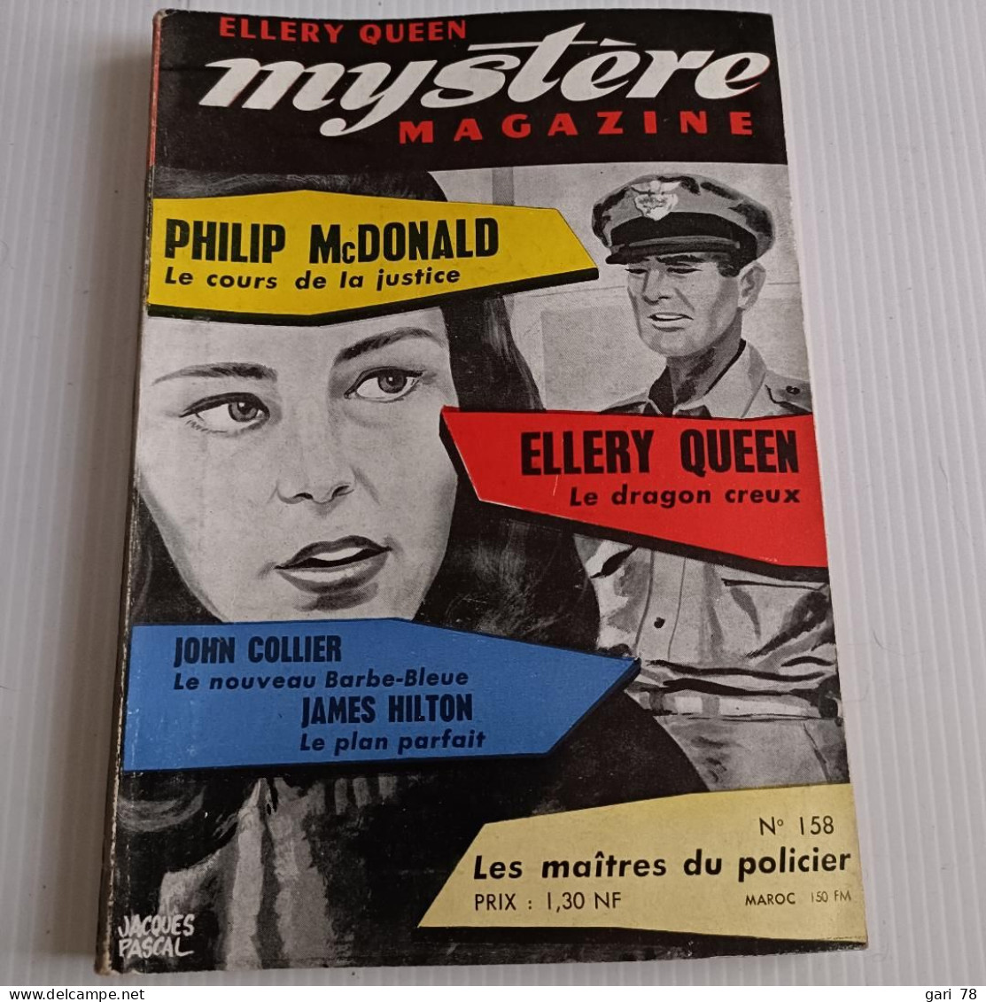 ELLERY QUEEN " MYSTERE-MAGAZINE "  N° 158 - Mars 1961 - Philip McDonald - Ellery Queen Etc - Opta - Ellery Queen Magazine