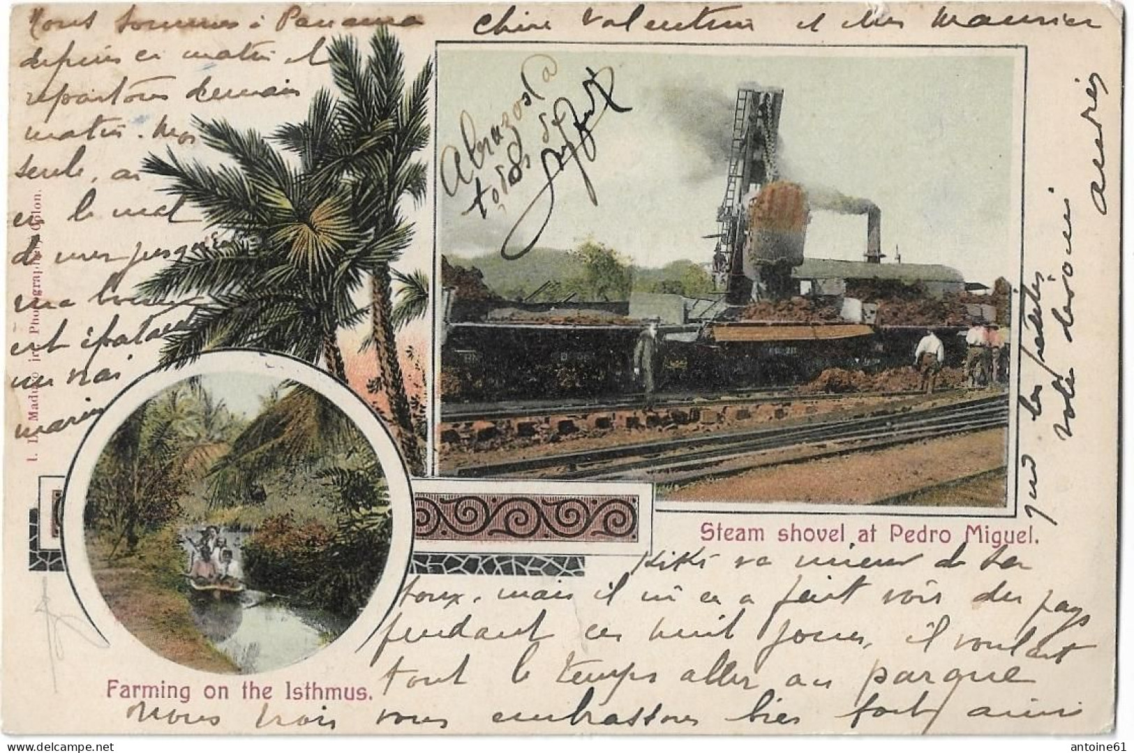 PANAMA --PEDRO MIGUEL - Steam Shovel And Farming On The Isthmus - Panama