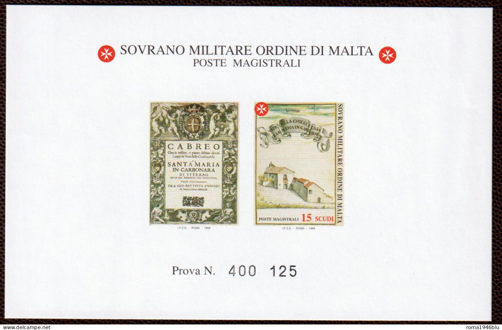 SMOM PROVE 1999 Unif.578 Perfetta/VF - Malta (Orden Von)