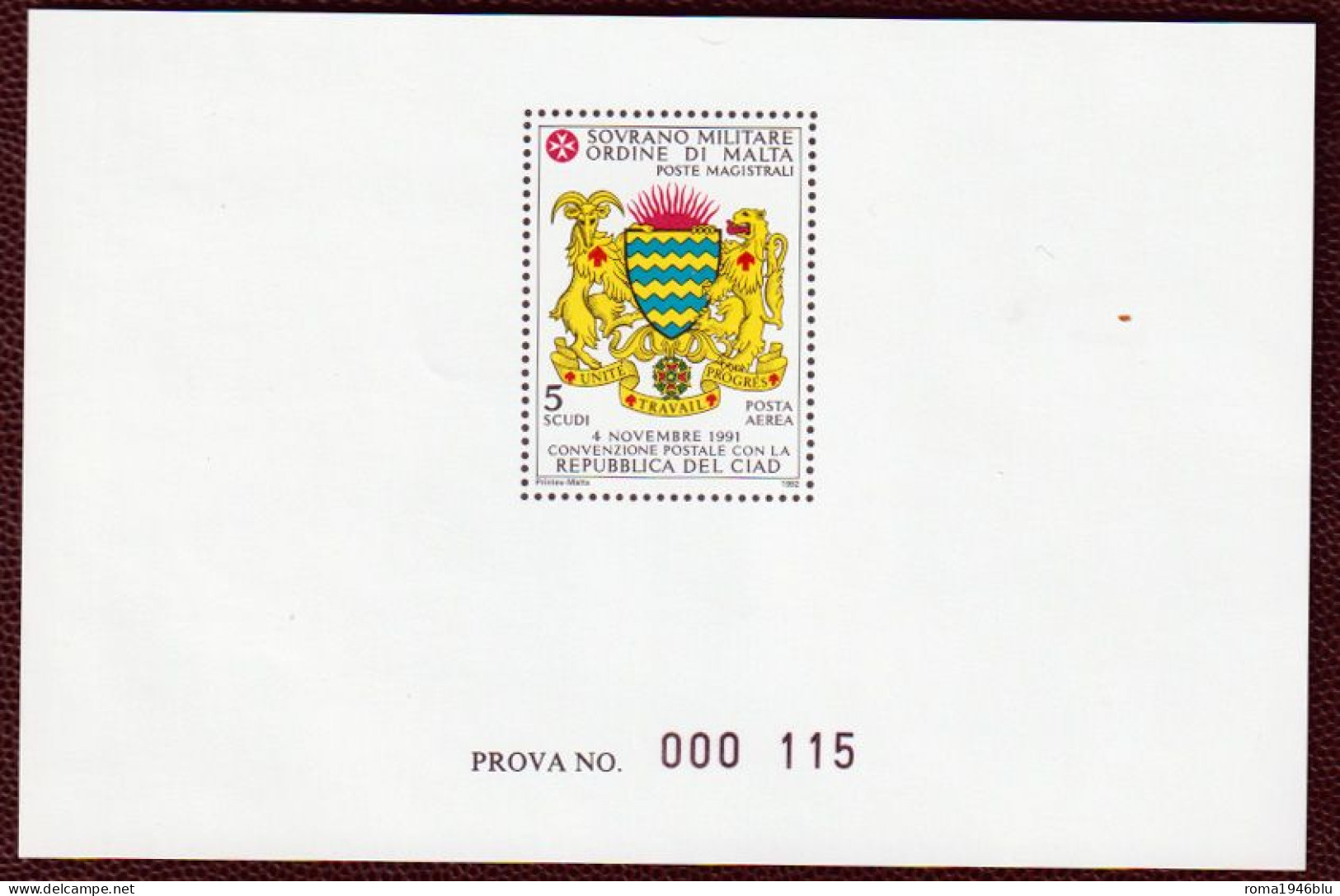SMOM PROVE 1992 Unif.A46 Perfetta/VF - Malta (la Orden De)