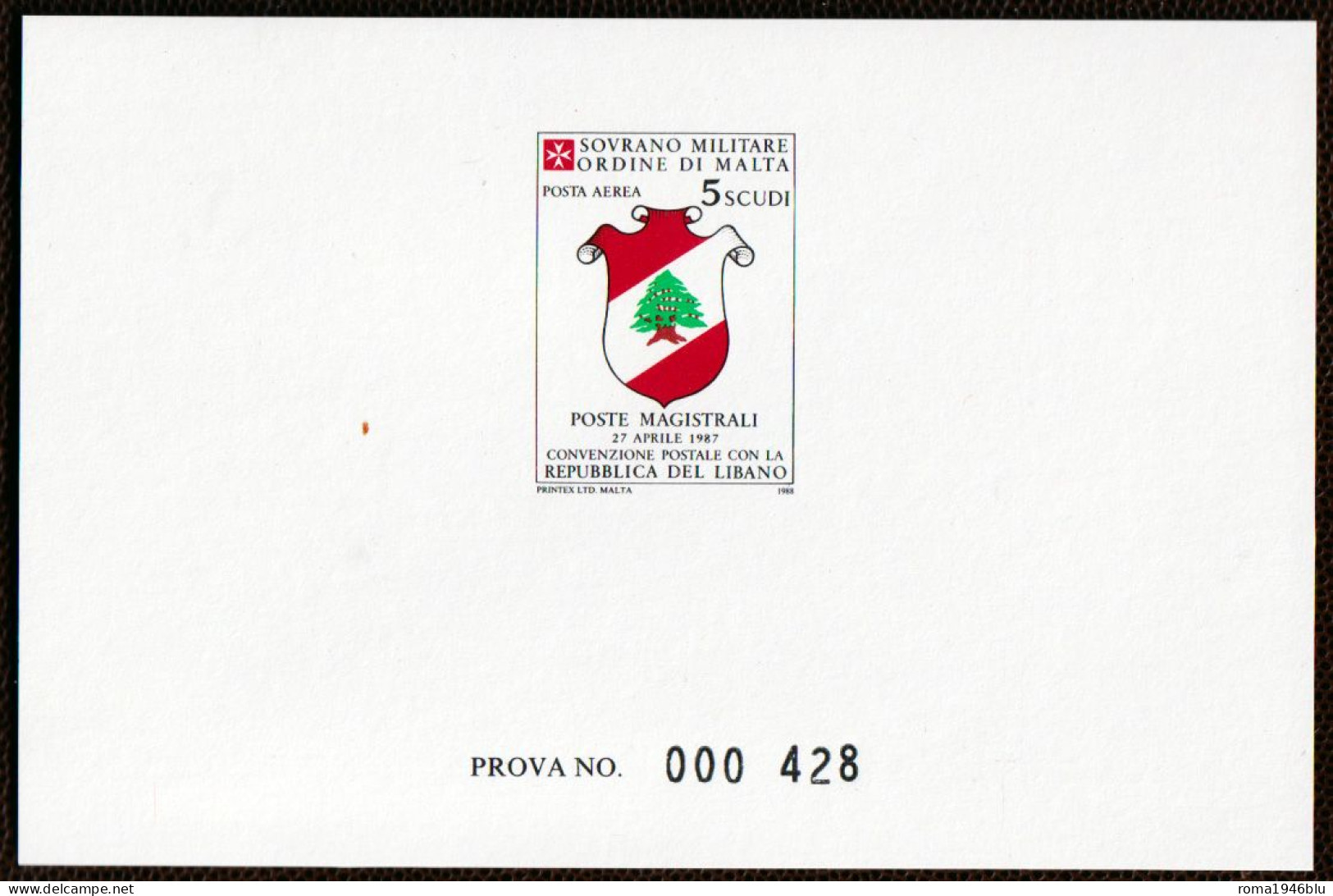 SMOM PROVE 1988 Unif.A34 Perfetta/VF - Malta (Orden Von)