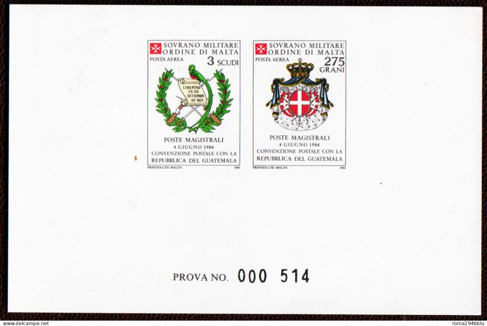 SMOM PROVE 1984 Unif.A13/14 Perfetta/VF - Sovrano Militare Ordine Di Malta