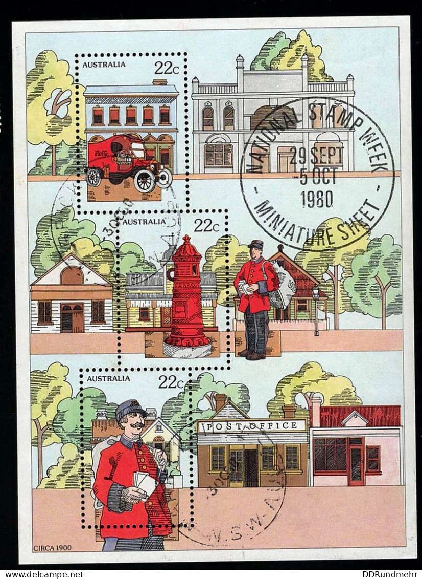 1980 National Stamp Week  Michel AU BL5 Stamp Number AU 755a Yvert Et Tellier AU BF7 Stanley Gibbons AU MS757 Used - Blocks & Sheetlets