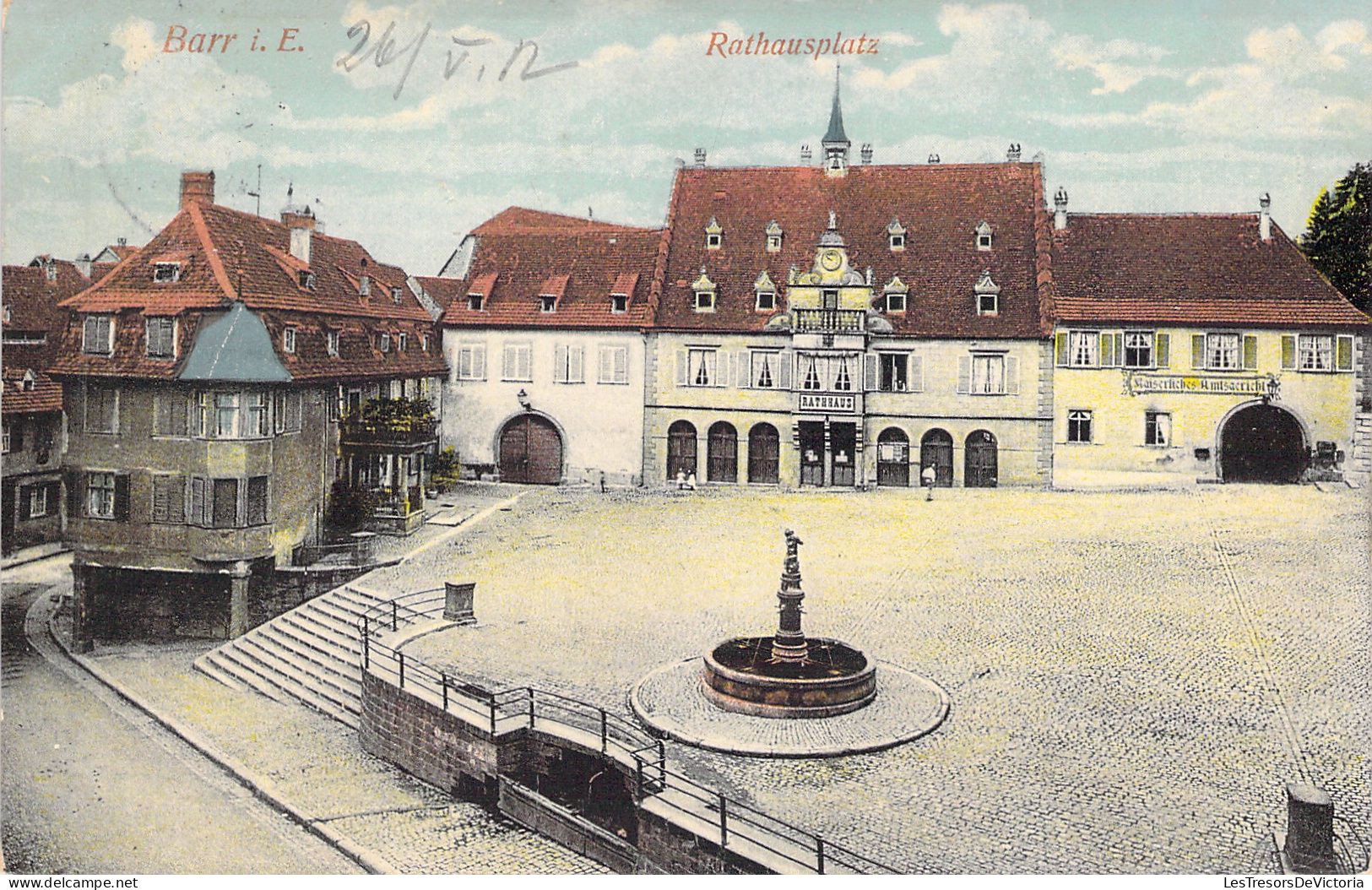 FRANCE - Barr - Rathausplatz - Colorisé - Carte Postale Ancienne - Barr