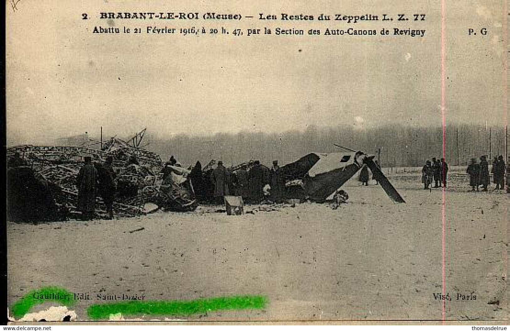 *cp137:[55]:2-BRABANT-LE-   ROI    : -Les  Restes Du ZEPPLIN L.Z.77n - Accidents