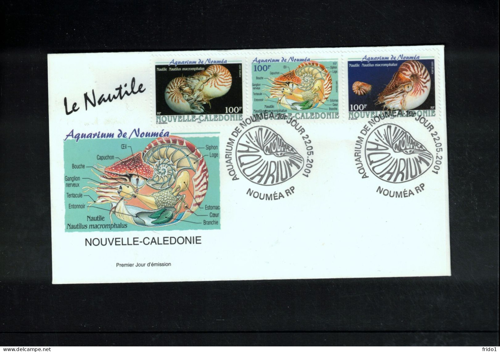 New Caledonia / Nouvelle Caledonie 2001 Marine Life FDC - Covers & Documents