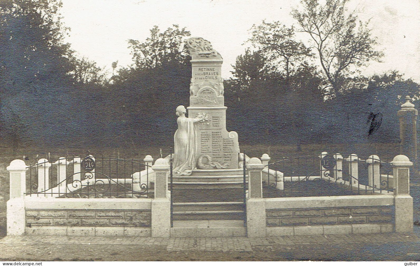 Retinne Le Monument Carte Photo J. Braham Herve - Fléron