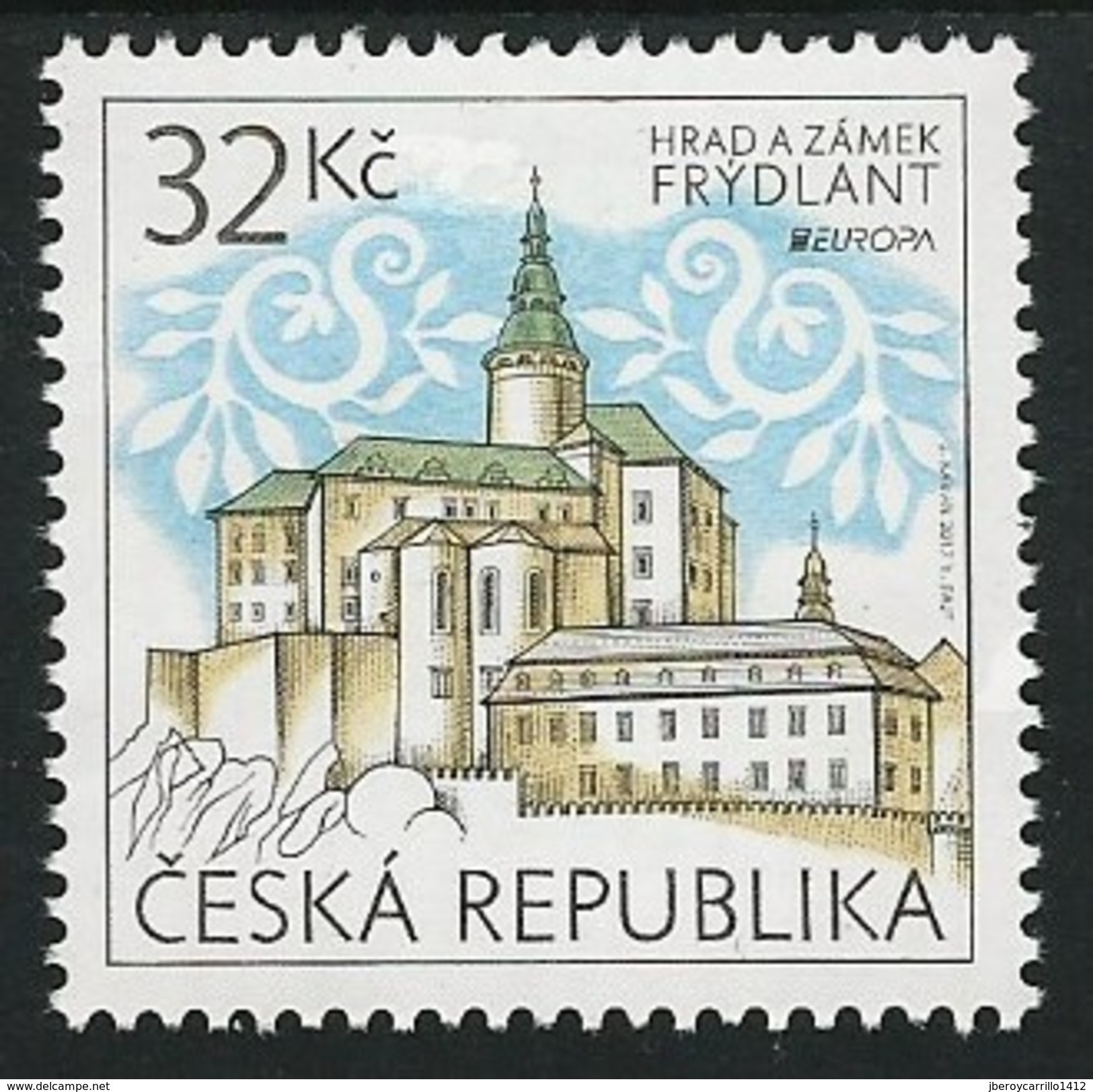 CHECA REPÚBLICA/ CZECH REPUBLIK/ CESKA REPUBLIK  -EUROPA 2017- "CASTILLOS - CASTLES - SCHLÖSSER".- SERIE De 1 V. - 2017