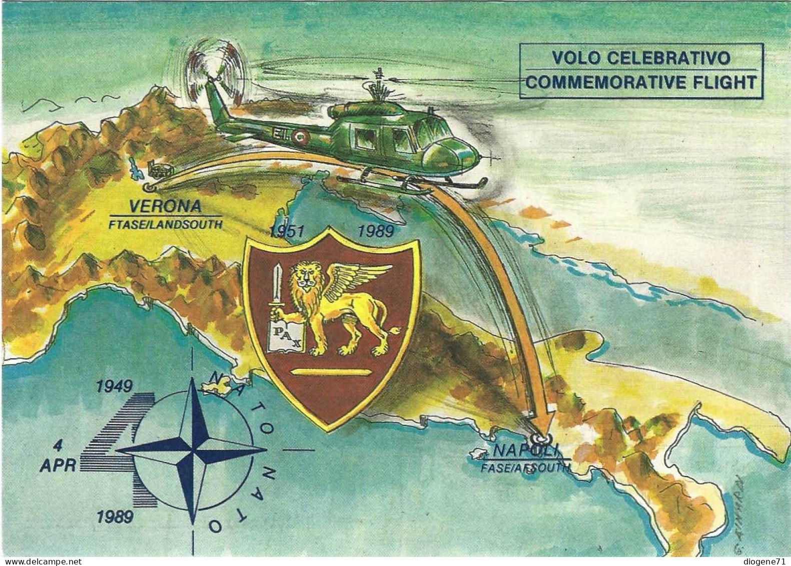 Volo Celebrativo Verona Napoli FTASE NATO GF - Hubschrauber