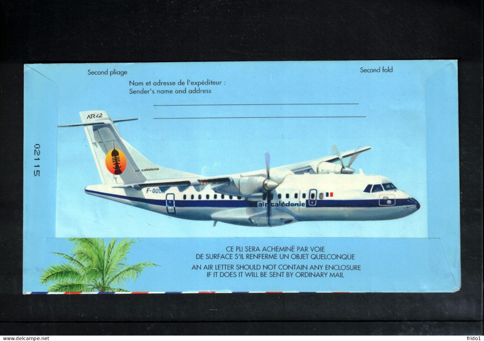 New Caledonia / Nouvelle Caledonie 1996 Interesting Aerogramme - Cartas & Documentos