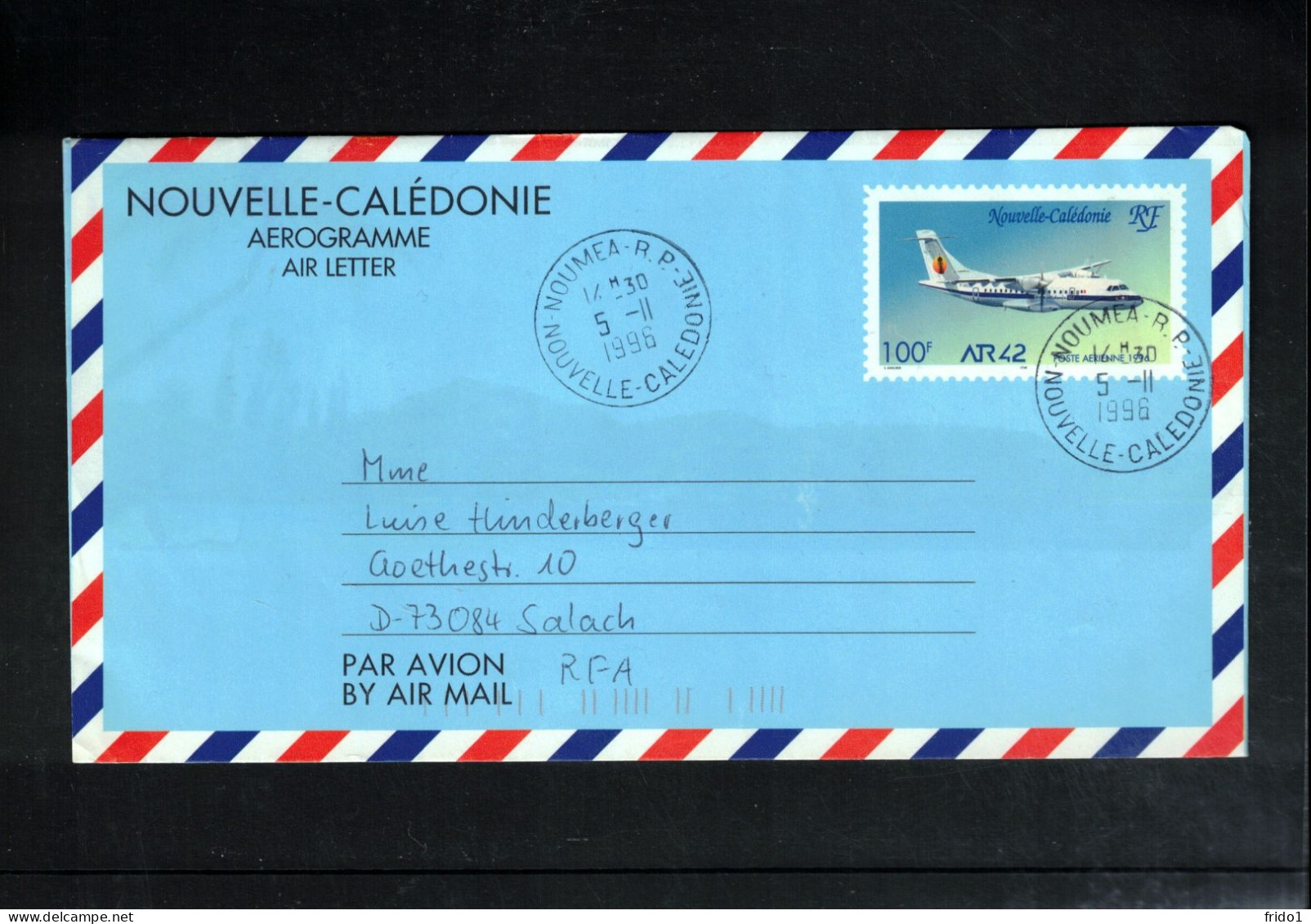New Caledonia / Nouvelle Caledonie 1996 Interesting Aerogramme - Brieven En Documenten