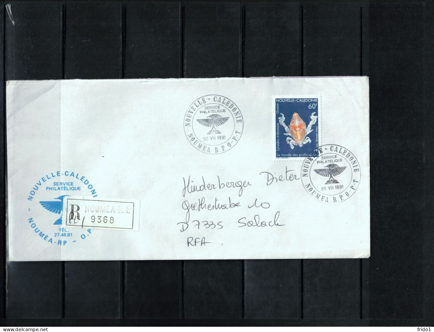 New Caledonia / Nouvelle Caledonie 1991 Interesting Registered Letter - Storia Postale