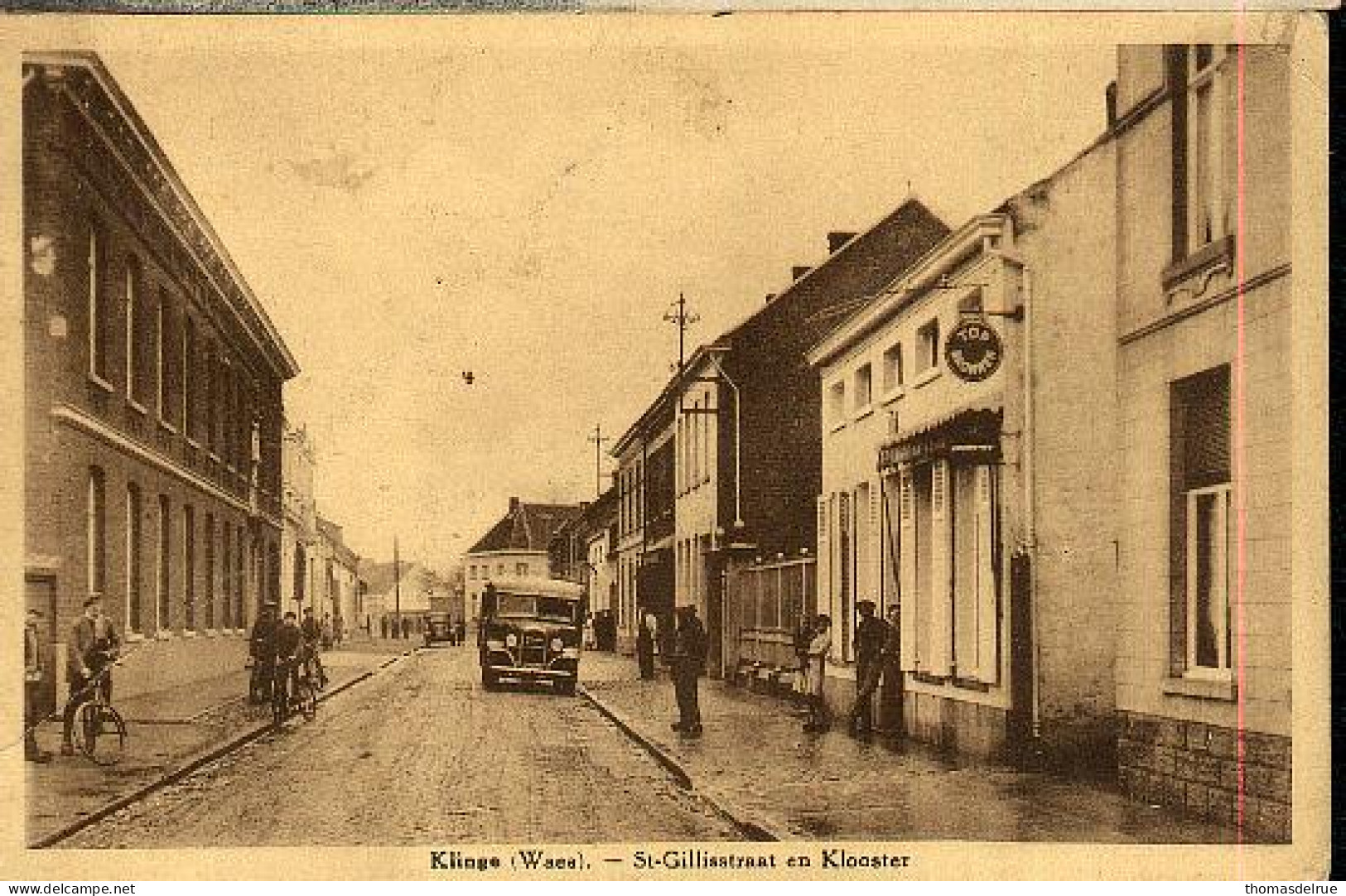 Pp88:KLINGE(WAES) - St.Gillesstraat En Klooster - Sint-Gillis-Waas