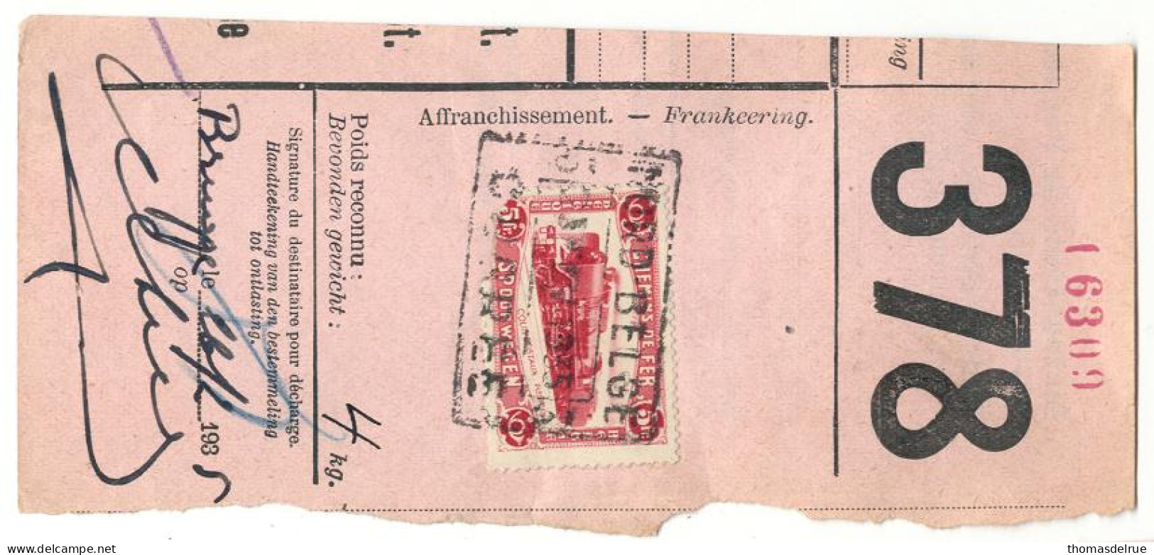 Dc29: Fragment: NORD BELGE 3 OUGREE 3 / N° SP 177 ( Zegel Beschadigd) - Nord Belge