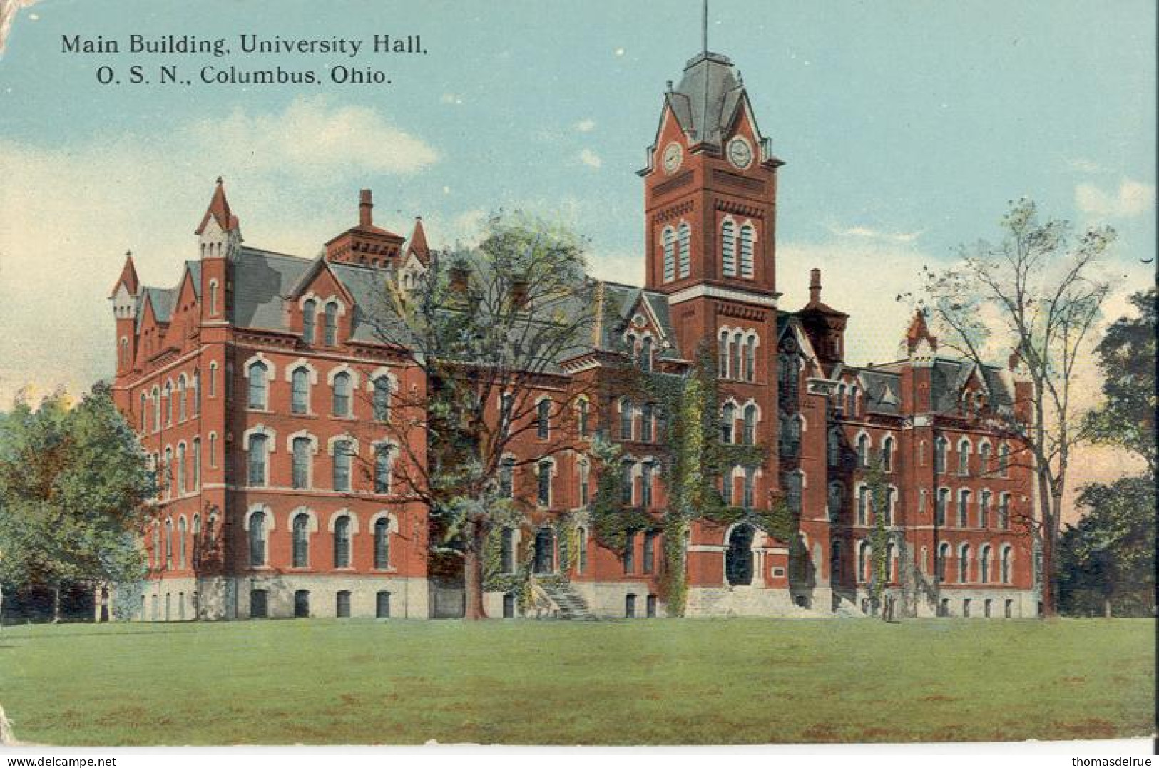 Am157:Main Building, University Hall, O.S.N., Columbus, Ohio - Columbus