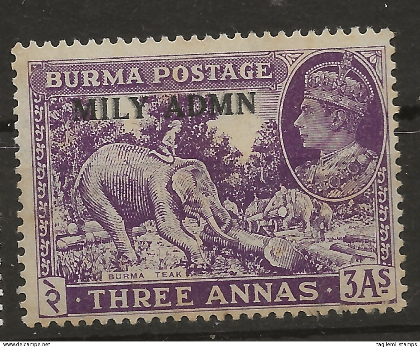 Burma - British Military Administration, 1943, SG  43, Mint Hinged - Birmanie (...-1947)