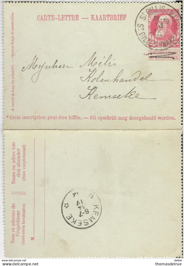 _6ik-591:  10ct: ST GILLES(WAAS) St  GILLES(WAAS) > * KEMSEKE * Sterstempel - Enveloppes-lettres