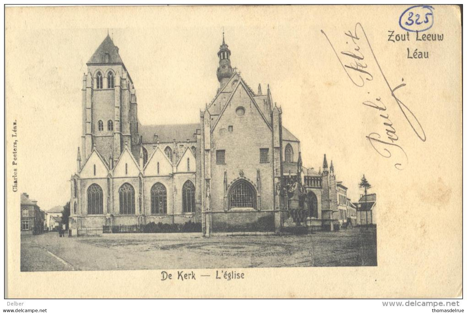 Op906:  ZOUTLEEUW  Léau  De Kerk - L'Eglise  Charles Peeters, Léau  1909 - Zoutleeuw