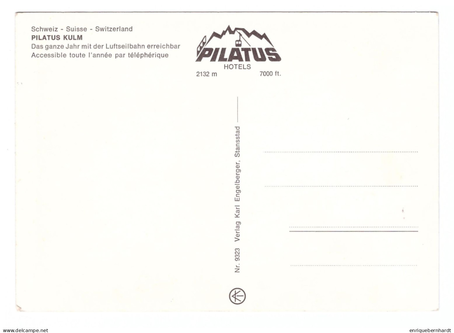 SUIZA • PILATUS KULM - Otros & Sin Clasificación