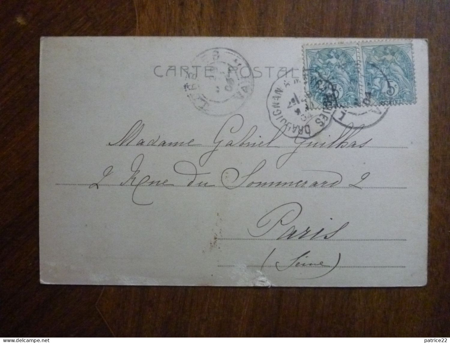 CPA Inédite 1904 - PORTE BONHEUR ENFANTS BEBES DANS UNE BARQUE écrite De Signes Cachet De Draguignan - Signes