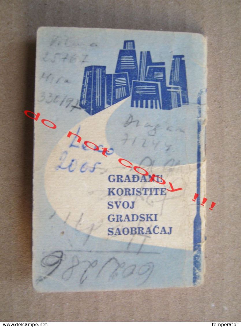 Bus timetable, Red Voznje - SFRJ Yugoslavia, Bosnia, Tuzla ( 1966 ) 32 pages