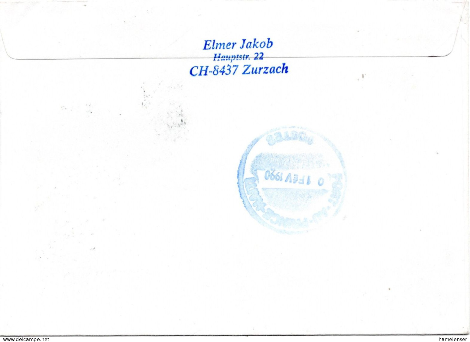 71774 - Schweiz - 1990 - 90Rp SMV MiF A LpBf ZURZACH -> Japan, Fehlgeleitet Nach PORT-AU-PRINCE (Haiti) - Lettres & Documents
