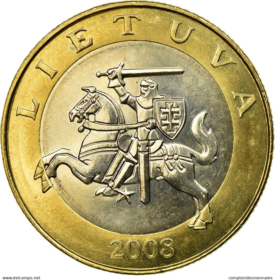 Monnaie, Lithuania, 2 Litai, 2008, SUP, Bi-Metallic, KM:112 - Litouwen