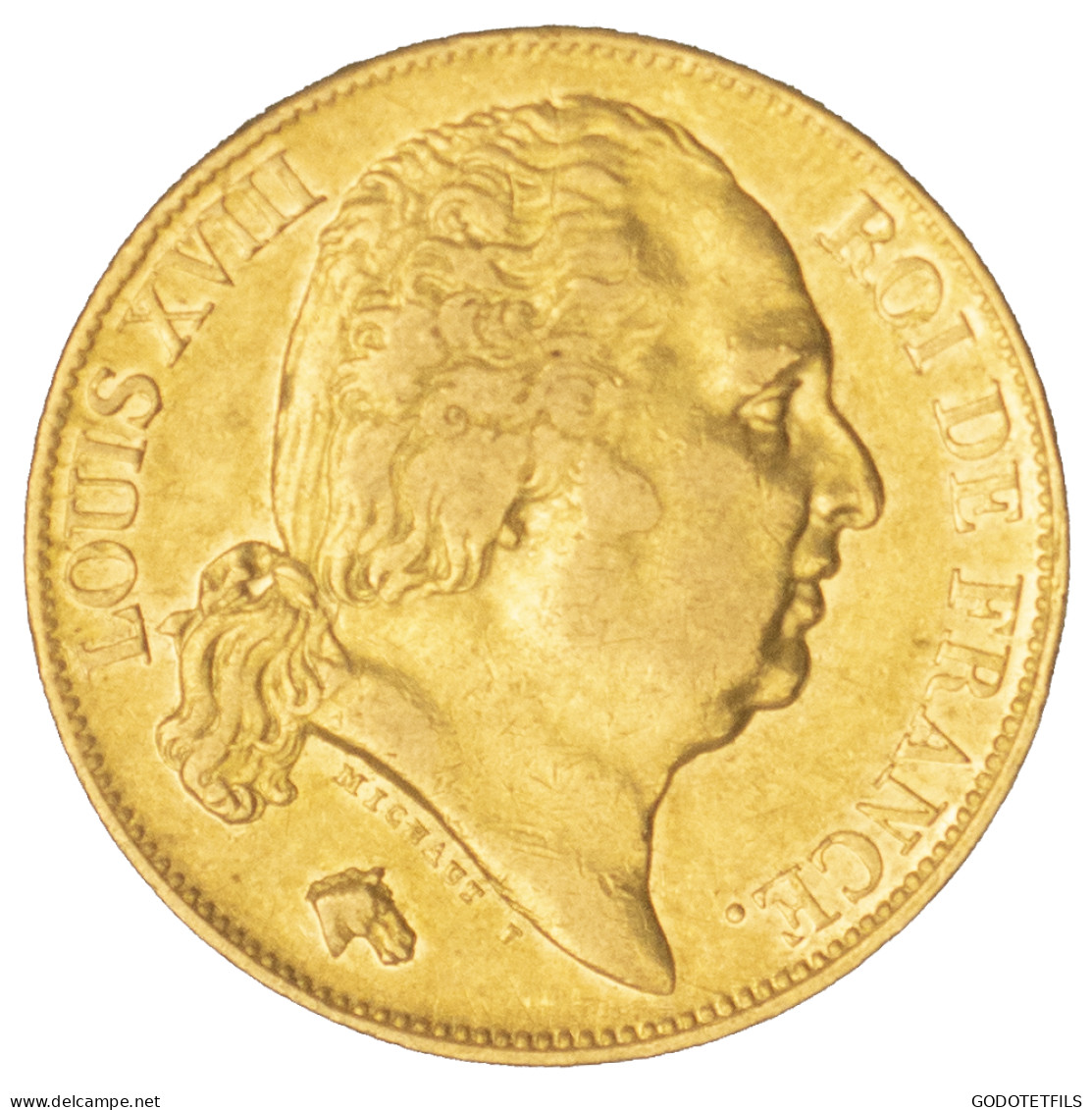 Louis XVIII-20 Francs 1817 Lille - 20 Francs (or)