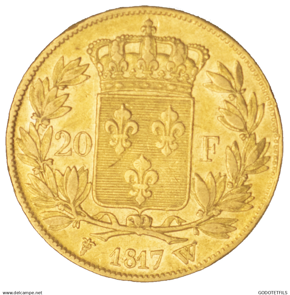 Louis XVIII-20 Francs 1817 Lille - 20 Francs (oro)
