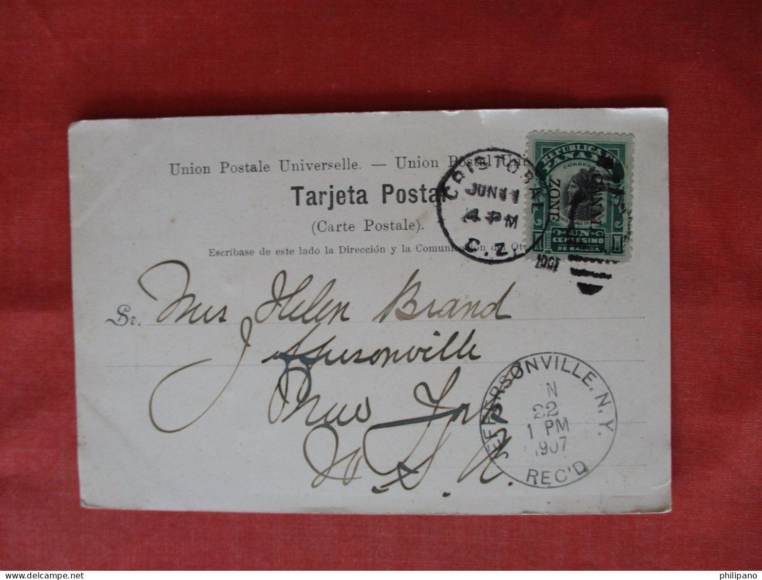 La Boca Wharf   Panama Over Print Stamp & Cancel.  Ref 6249 - Panama