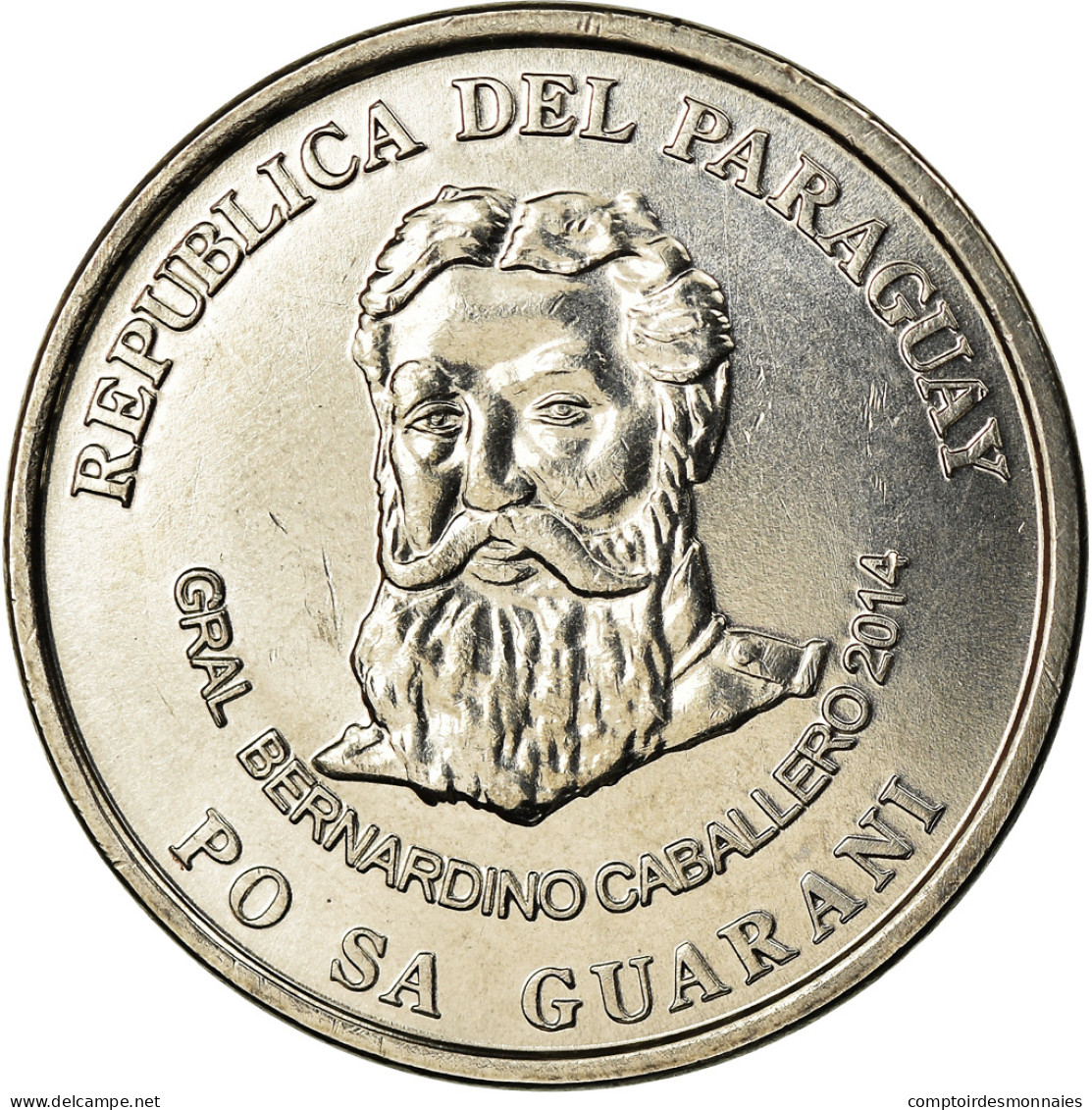 Monnaie, Paraguay, 500 Guaranies, 2014, SPL, Nickel-Steel - Paraguay