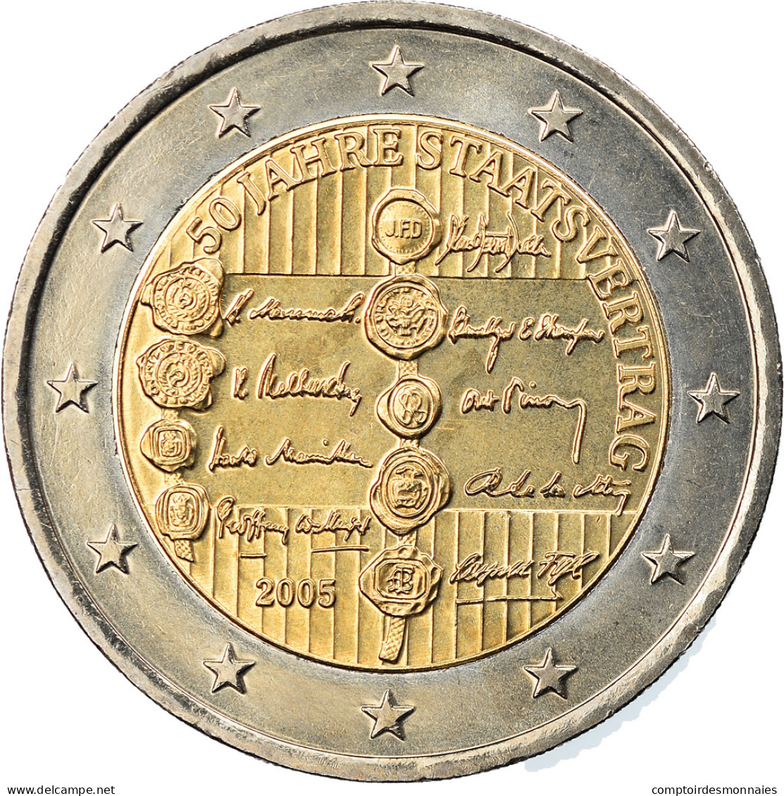 Autriche, 2 Euro, 2005, Vienna, SUP, Bi-Metallic, KM:3124 - Autriche