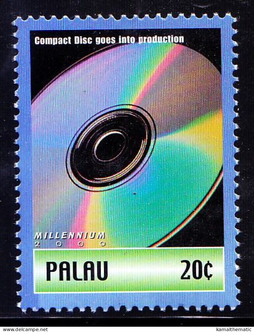 Palau 2000 MNH, Sony 1st Optical Digital Audio Disc Of Computer, Millennium - Informática