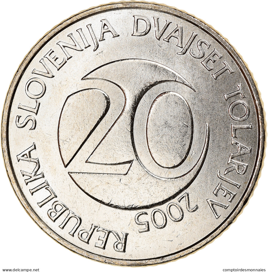 Monnaie, Slovénie, 20 Tolarjev, 2005, Kremnica, SPL, Copper-nickel, KM:51 - Slovénie