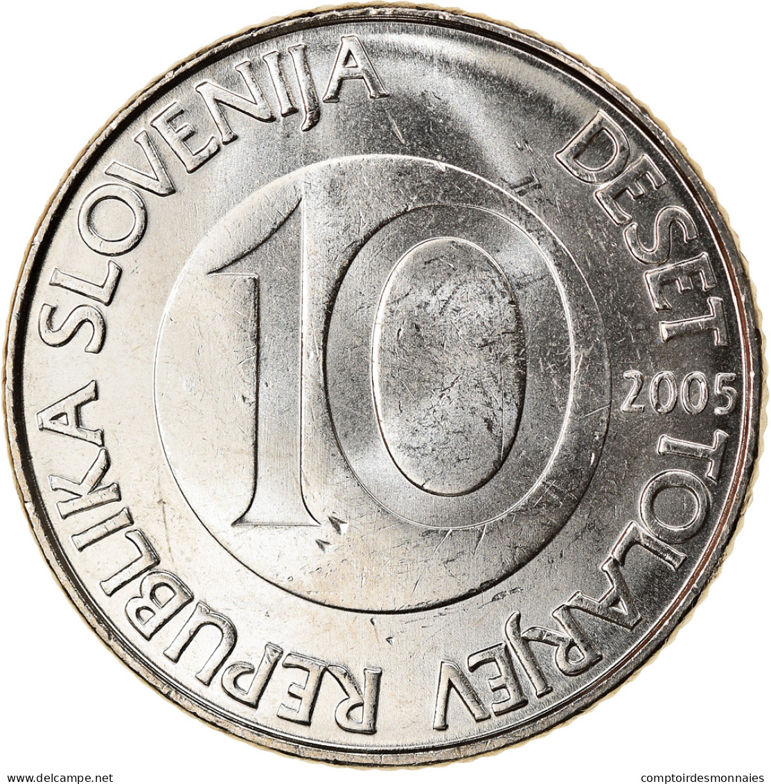 Monnaie, Slovénie, 10 Tolarjev, 2005, SPL, Copper-nickel, KM:41 - Slowenien