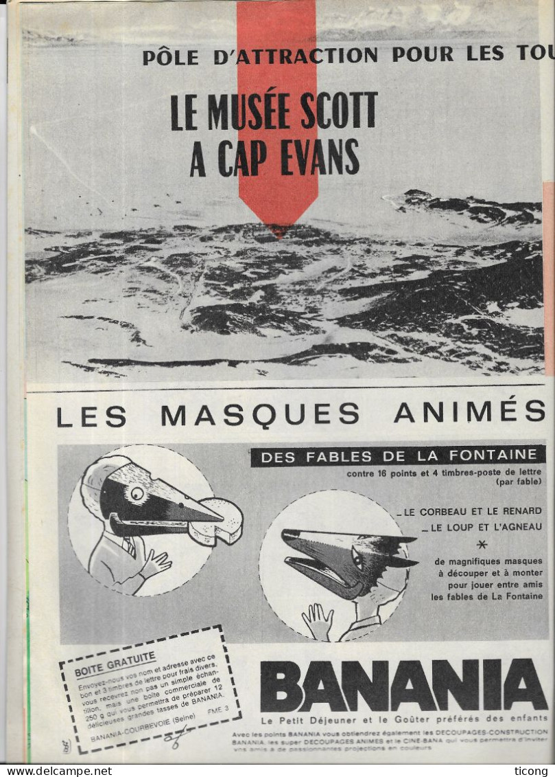 BD FRIPOUNET ET MARISETTE 1963 - PUB BANANIA MASQUES ANIMES FABLES DE LA FONTAINE, HOVER TRAIN, LES CARTES A JOUER.... - Fripounet