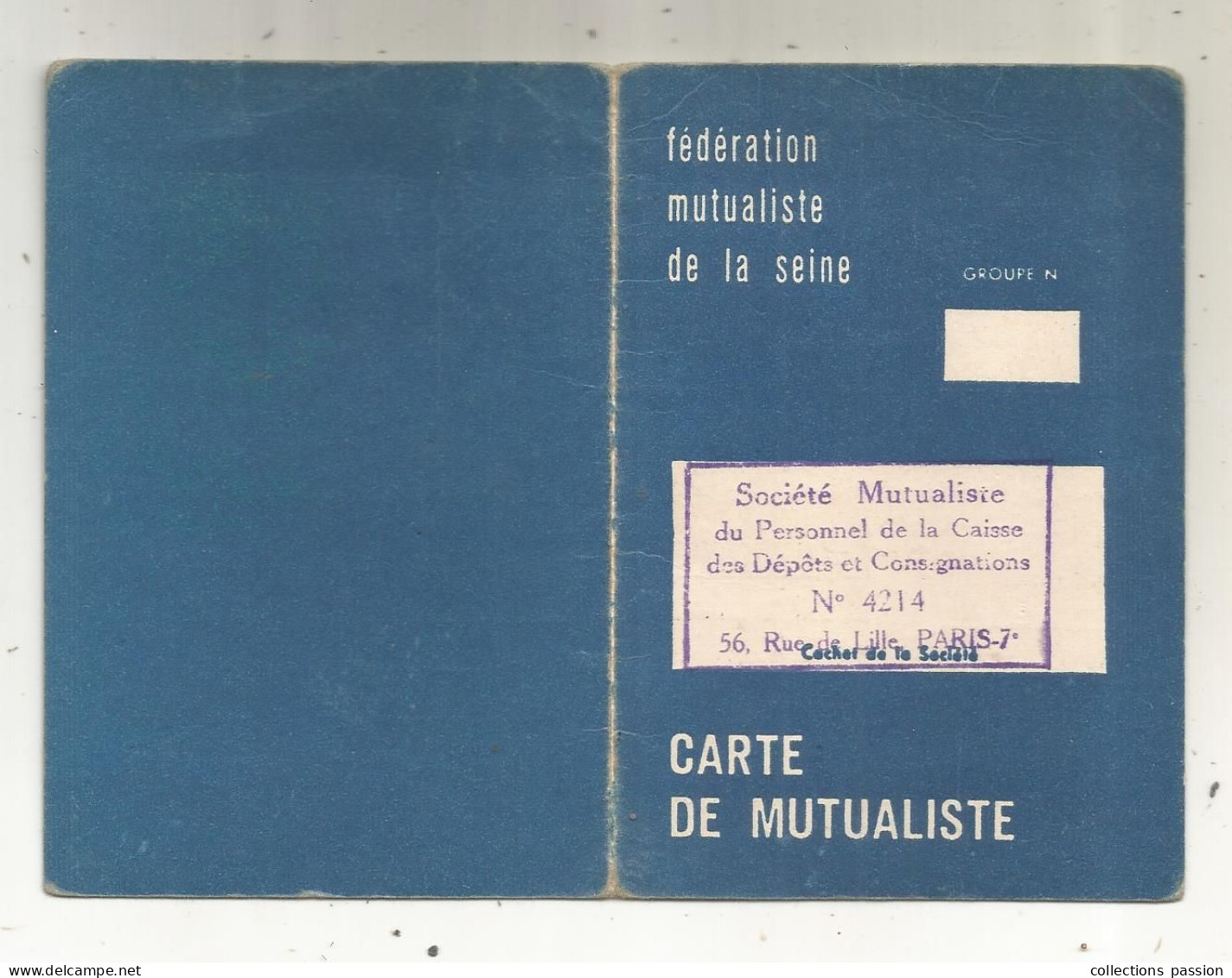 Carte De Mutualiste, Société Mutualiste Du Personnel De La Caisse Des Dépots Et Consignations, 1980, 6 Vignettes - Mitgliedskarten