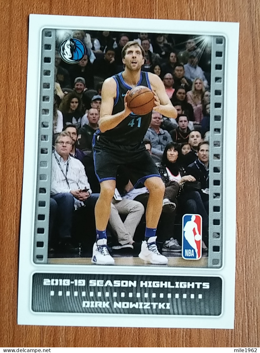 ST 1 - NBA SEASONS 2019-20, Sticker, Autocollant, PANINI, No.2, Dirk Nowitzki, Season Highlights 2018-19 - 2000-Now