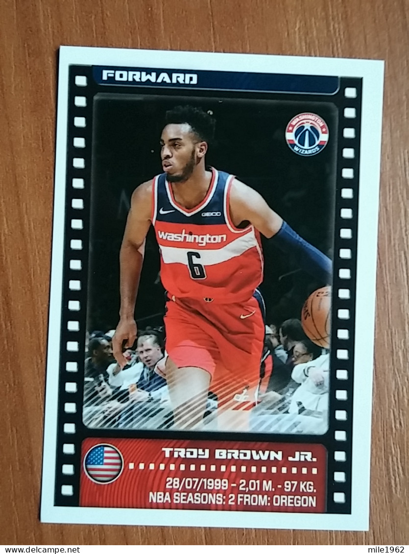 ST 3 - NBA SEASONS 2019-20, Sticker, Autocollant, PANINI, No.217 Troy Brown, Washington Wizards - 2000-Aujourd'hui