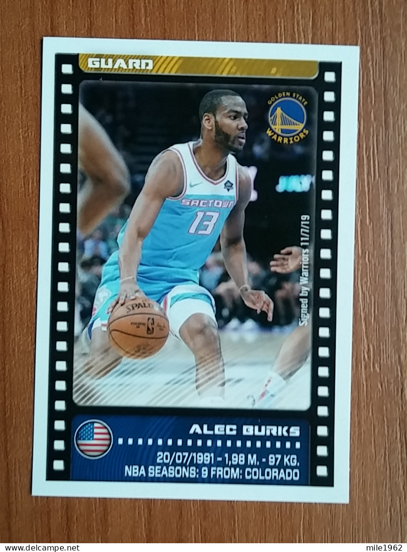 ST 3 - NBA SEASONS 2019-20, Sticker, Autocollant, PANINI, No.253 Alec Burks, Golden State Warriors - 2000-Aujourd'hui