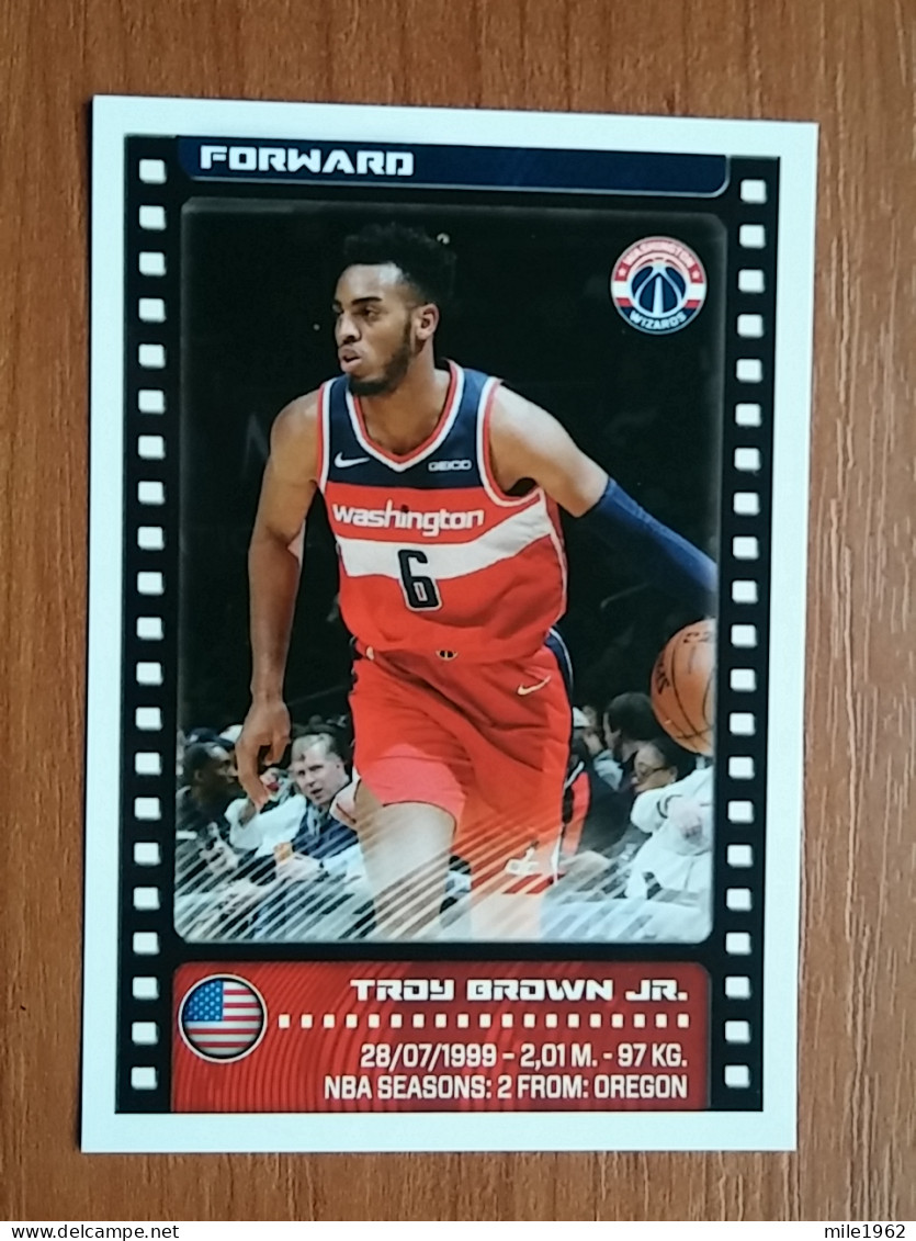 ST 3 - NBA SEASONS 2019-20, Sticker, Autocollant, PANINI, No.217 Troy Brown, Washington Wizards - 2000-Aujourd'hui