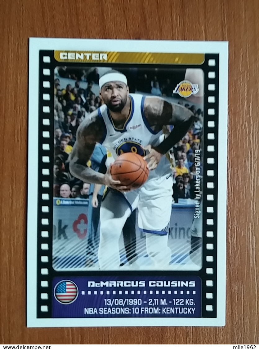 ST 4 - NBA SEASONS 2019-20, Sticker, Autocollant, PANINI, No.293 DeMarcus Cousins, Los Angeles Lakers - 2000-Now