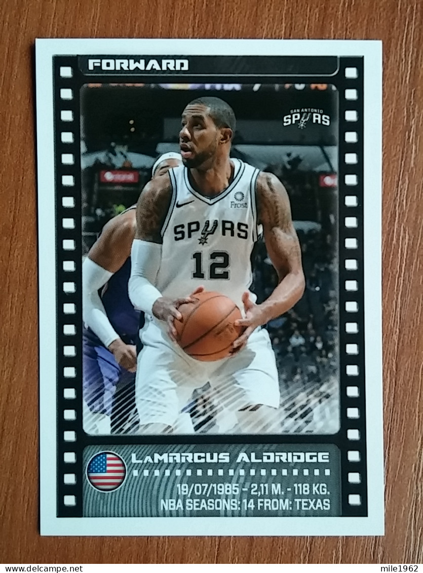 ST 5 - NBA SEASONS 2019-20, Sticker, Autocollant, PANINI, No.396 LaMarcus Aldridge, San Antonio Spurs - 2000-Aujourd'hui