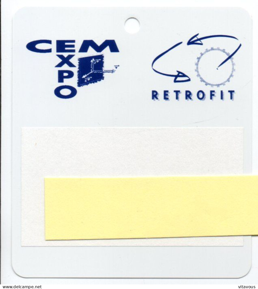 CARTE ENTREE SALON  BADGE - CEM EXPO Card Karte  (W 03) - Ausstellungskarten