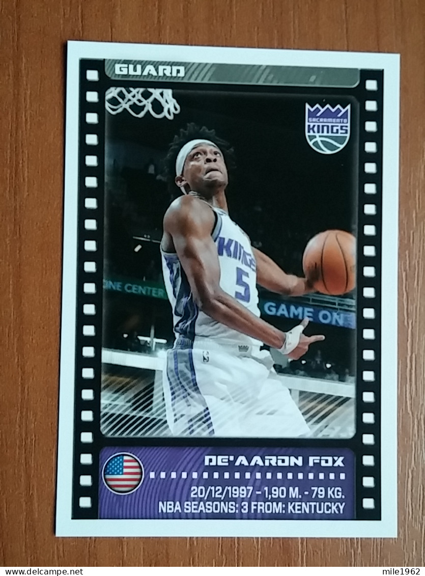 ST 5 - NBA SEASONS 2019-20, Sticker, Autocollant, PANINI, No.388 De'Aaron Fox, Sacramento Kings - 2000-Aujourd'hui