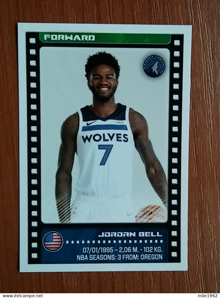 ST 5 - NBA SEASONS 2019-20, Sticker, Autocollant, PANINI, No.318 Jordan Bell, Minnesota Timberwolves - 2000-Now