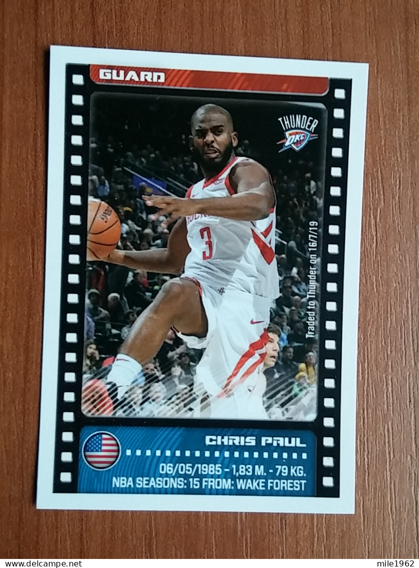 ST 7 - NBA SEASONS 2019-20, Sticker, Autocollant, PANINI, No. 349 Chris Paul Oklahoma City Thunder - Livres