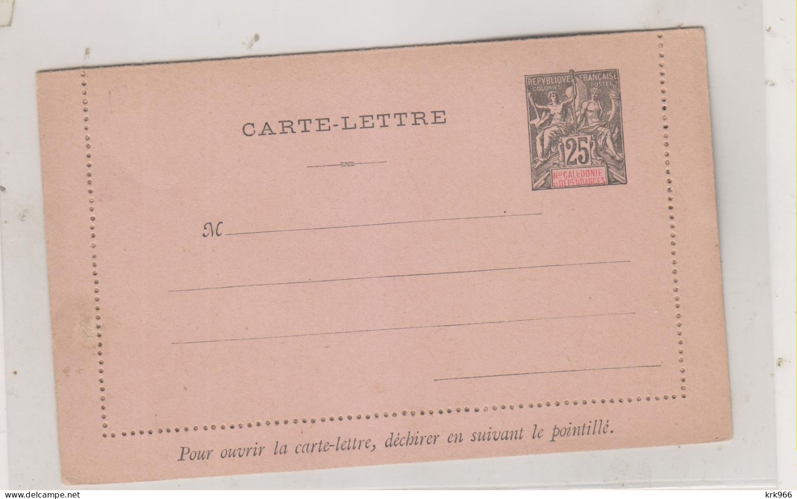 NEW CALEDONIA Pstal Stationery Unused - Cartas & Documentos
