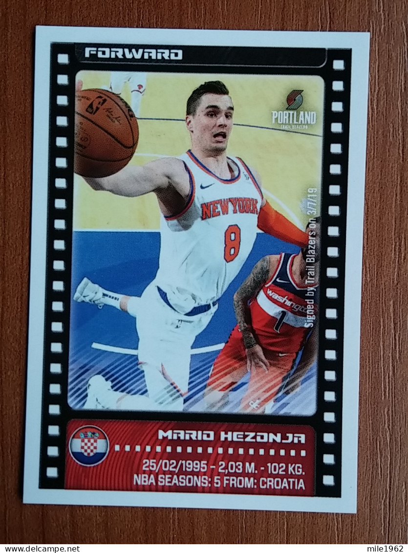 ST 7 - NBA SEASONS 2019-20, Sticker, Autocollant, PANINI, No. 372 Mario Hezonja Portland Trailblazers - Books