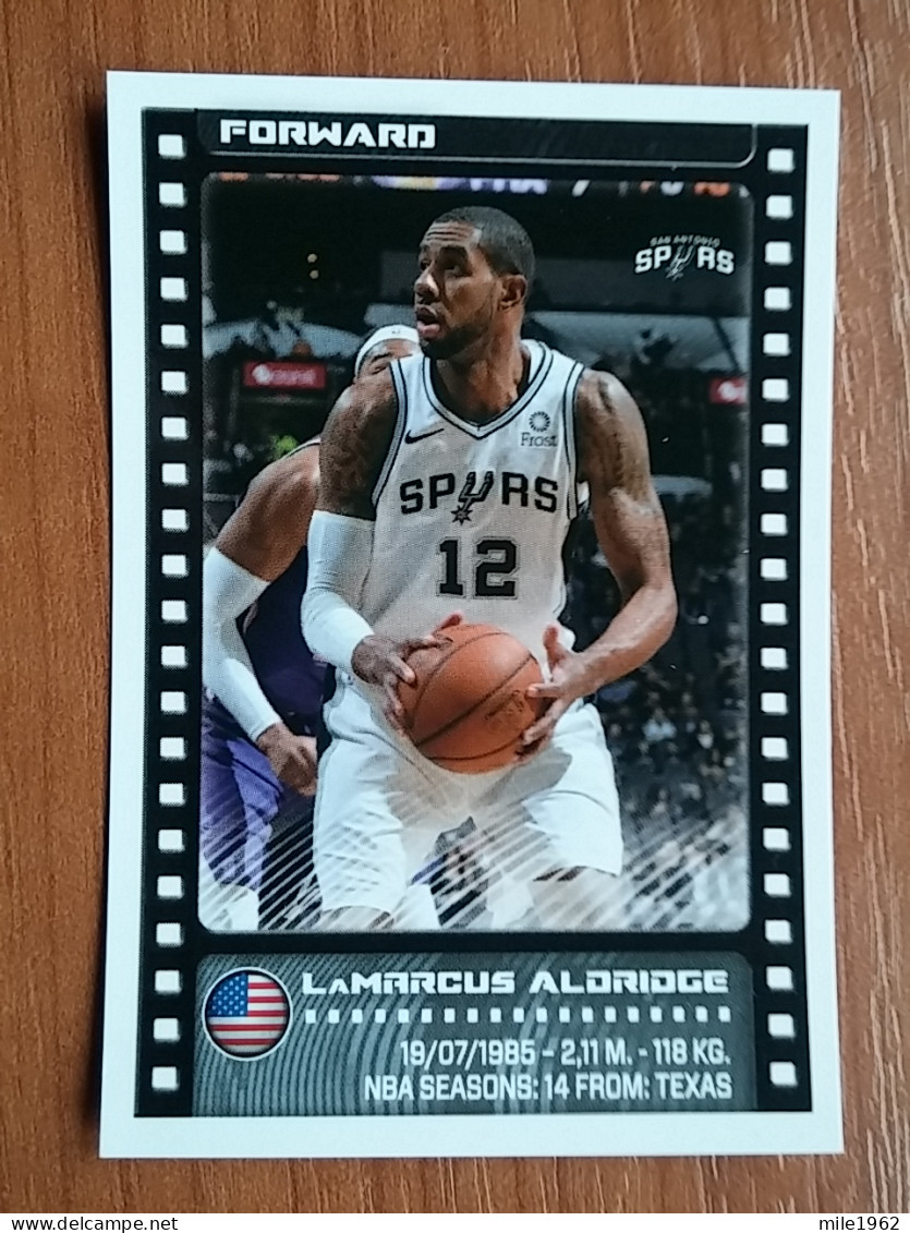 ST 7 - NBA SEASONS 2019-20, Sticker, Autocollant, PANINI, No. 396 LaMarcus Aldridge San Antonio Spurs - Libros